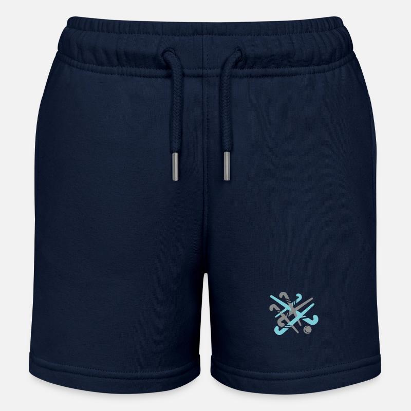 bâton de hockey - Short de jogging enfant bio Stanley/Stella - bleu marine