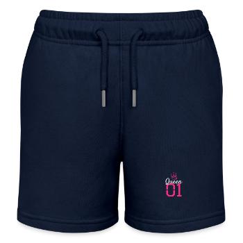 Couronne reine 01 - Short de jogging enfant bio Stanley/Stella - bleu marine - Devant