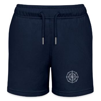 Geometrie Muster Form - Kinder Organic Joggingshorts Mini Bolter von Stanley/Stella - Navy - Vorne