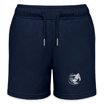 Pulverschnee Skifahrer Offroad Outdoor Style - Kinder Organic Joggingshorts Mini Bolter von Stanley/Stella - Navy - Vorne
