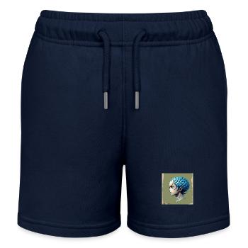 Anime Großes Gehirn - Kinder Organic Joggingshorts Mini Bolter von Stanley/Stella - Navy - Vorne