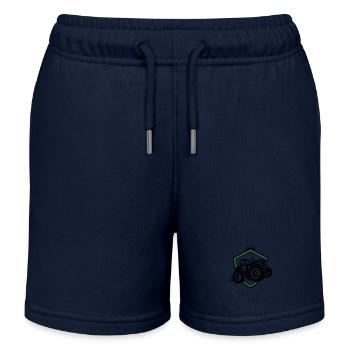 Traktor Silhouette Landwirtschaft - Kinder Organic Joggingshorts Mini Bolter von Stanley/Stella - Navy - Vorne