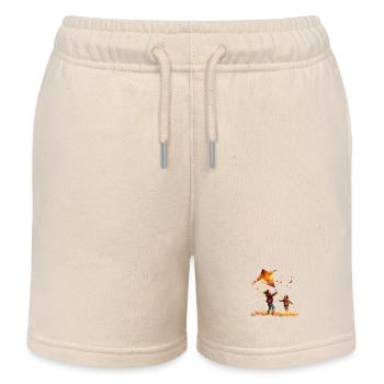 Bald wie ein Profi Drachen steigen lassen - Kinder Organic Joggingshorts Mini Bolter von Stanley/Stella - Natur - Vorne