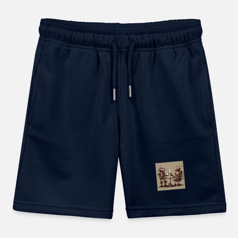 Robocoffee time Kids Organic Sweat Shorts by Stanley/Stella