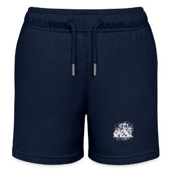 Traktor Splash Design mit Feld Schlepper Experten - Kinder Organic Joggingshorts Mini Bolter von Stanley/Stella - Navy - Vorne