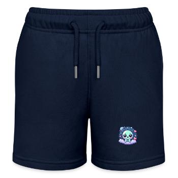 Designs For Kids – Freundliche Aliens - Kinder Organic Joggingshorts Mini Bolter von Stanley/Stella - Navy - Vorne