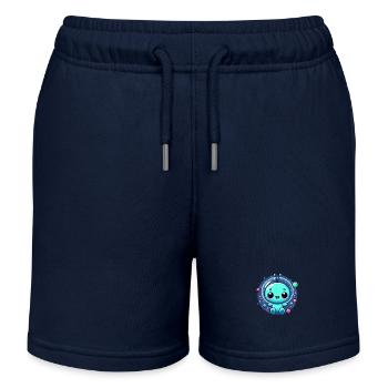 Designs For Kids – Freundliche Aliens - Kinder Organic Joggingshorts Mini Bolter von Stanley/Stella - Navy - Vorne