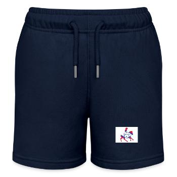 Arkansas Staatsflagge Cowboy - Kinder Organic Joggingshorts Mini Bolter von Stanley/Stella - Navy - Vorne