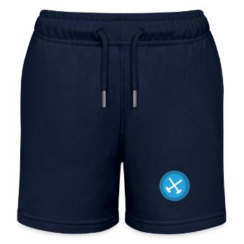 Fin du terrain - Short de jogging enfant bio Stanley/Stella - bleu marine - Devant