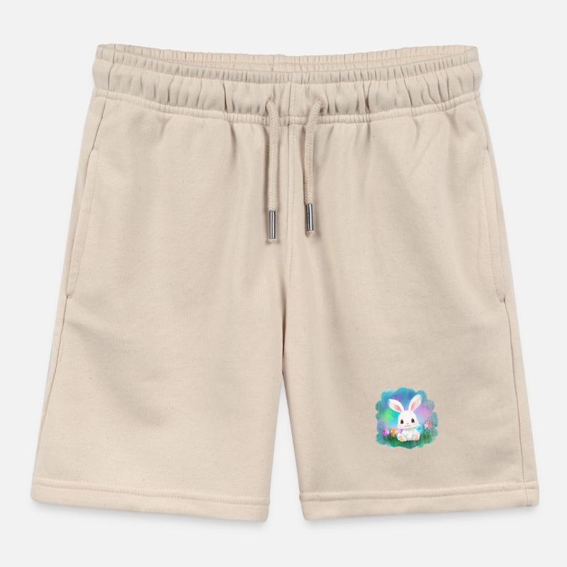 Easter Bunny Bunny Easter Eggs Eggs Kids Organic Sweat Shorts by Stanley/Stella