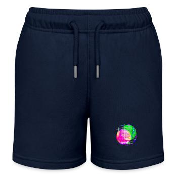 "Circle2" by Acryl Galerie & Design - Kinder Organic Joggingshorts Mini Bolter von Stanley/Stella - Navy - Vorne