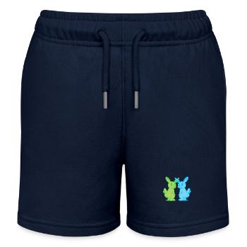 Bunny Bunny Retro Rabbit Rongeur Rongeur des années 80 - Short de jogging enfant bio Stanley/Stella - bleu marine - Devant
