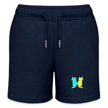 Chat domestique chats chat animaux Ukraine - Short de jogging enfant bio Stanley/Stella - bleu marine - Devant