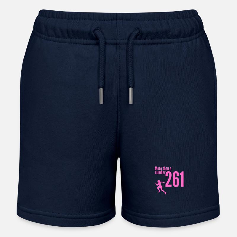 261 marathon more thna a number - Short de jogging enfant bio Stanley/Stella - bleu marine