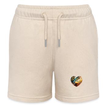 Love of home - Kids Organic Sweat Shorts by Stanley/Stella - soft Ecru - Front