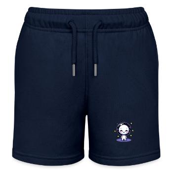 Designs For Kids – Freundliche Aliens - Kinder Organic Joggingshorts Mini Bolter von Stanley/Stella - Navy - Vorne