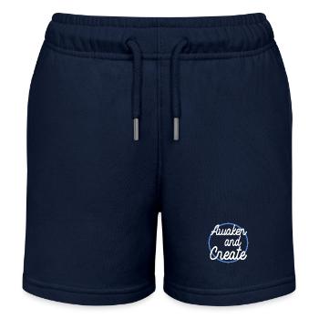 innovative ideas technological innovation present - Kids Organic Sweat Shorts by Stanley/Stella - navy - Front