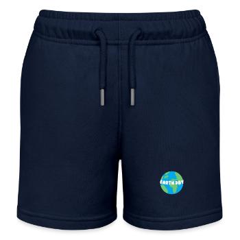 Earth Day - Kids Organic Sweat Shorts by Stanley/Stella - navy - Front
