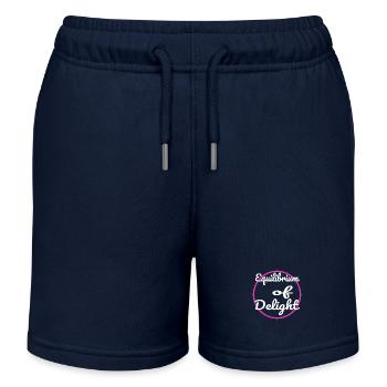 life balance harmony and balance awesome pure joy - Kids Organic Sweat Shorts by Stanley/Stella - navy - Front