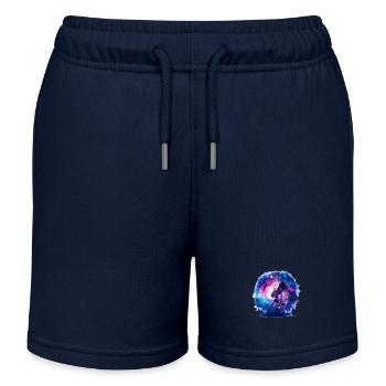 Astronomie mit Teleskopen ist Horizonterweiterung - Kinder Organic Joggingshorts Mini Bolter von Stanley/Stella - Navy - Vorne
