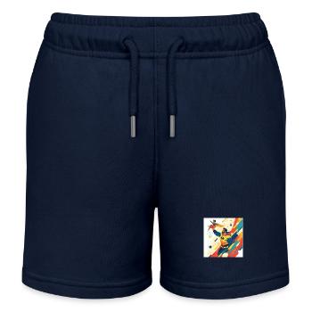 Super Dad - Kids Organic Sweat Shorts by Stanley/Stella - navy - Front