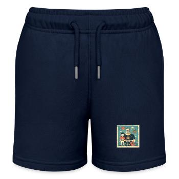Foto mit Papa - Kinder Organic Joggingshorts Mini Bolter von Stanley/Stella - Navy - Vorne