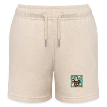 Foto mit Papa - Kinder Organic Joggingshorts Mini Bolter von Stanley/Stella - Natur - Vorne