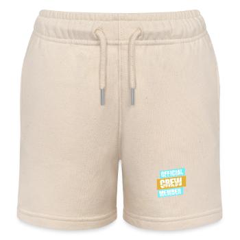 Crew Official Member Team Friends Official Logo - Kids Organic Sweat Shorts by Stanley/Stella - soft Ecru - Front