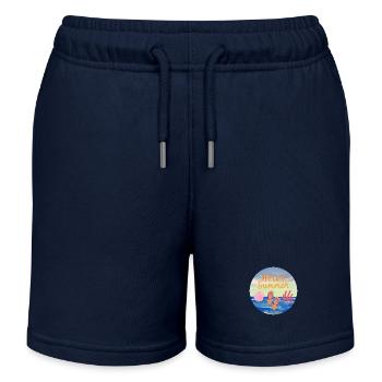 Hello Summer - Kids Organic Sweat Shorts by Stanley/Stella - navy - Front