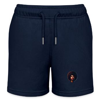 afro femme - Short de jogging enfant bio Stanley/Stella - bleu marine - Devant