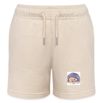 Sweet Dreams Sloth - Kids Organic Sweat Shorts by Stanley/Stella - soft Ecru - Front
