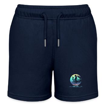 WK Surf femme de rêve - Short de jogging enfant bio Stanley/Stella - bleu marine - Devant