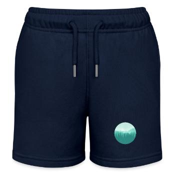 Paysage de montagne - Short de jogging enfant bio Stanley/Stella - bleu marine - Devant