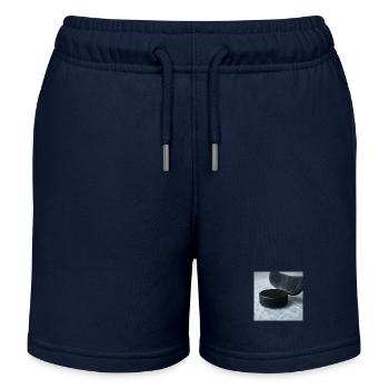 Eishockey - Schläger und Puck - Kinder Organic Joggingshorts Mini Bolter von Stanley/Stella - Navy - Vorne