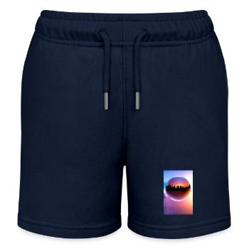 Stadt Kugel - Kinder Organic Joggingshorts Mini Bolter von Stanley/Stella - Navy - Vorne