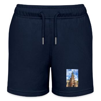 Nieuwe Kerk à Haarlem, Pays-Bas (Nederland) - Short de jogging enfant bio Stanley/Stella - bleu marine - Devant