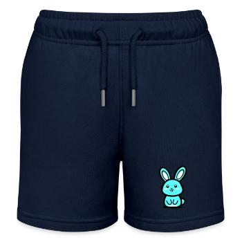 Hase Ostern Icon - Kinder Organic Joggingshorts Mini Bolter von Stanley/Stella - Navy - Vorne