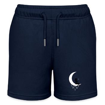 Fairy Elf Crescent Moon Fantasy - Kids Organic Sweat Shorts by Stanley/Stella - navy - Front