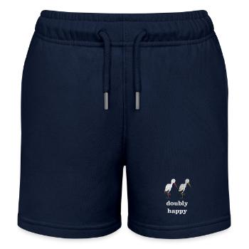 cigogne doublement heureuse - Short de jogging enfant bio Stanley/Stella - bleu marine - Devant
