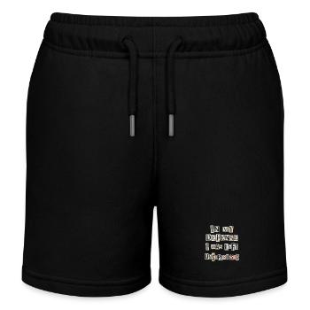 Sans surveillance pour ma défense - Short de jogging enfant bio Stanley/Stella - bleu marine - Devant