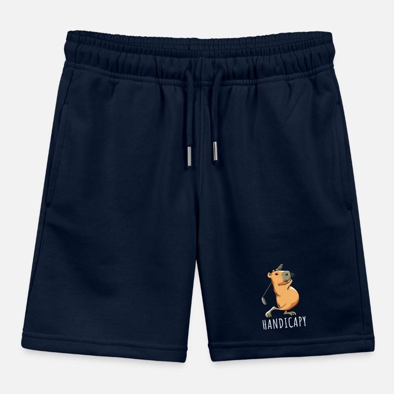 Capybara Golf Handicap - Handicapy Kids Organic Sweat Shorts by Stanley/Stella
