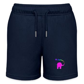Regenbogenelefant - Kinder Organic Joggingshorts Mini Bolter von Stanley/Stella - Navy - Vorne