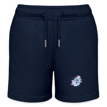 Sixth Birthday Mermaid Girl Kids 6th - Kids Organic Sweat Shorts by Stanley/Stella - navy - Front