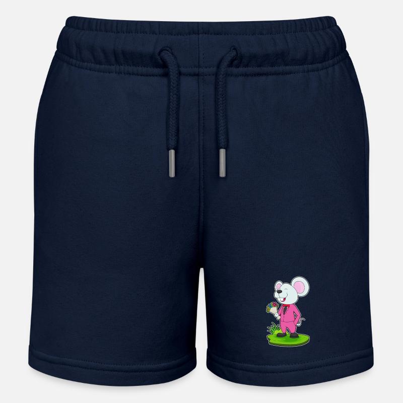 Mariage de fleurs de marié de souris - Short de jogging enfant bio Stanley/Stella - bleu marine