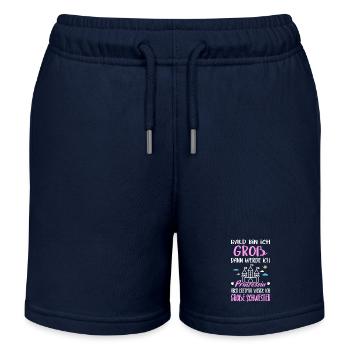 Nachwuchs Ich Werde Große Schwester Prinzessin - Kinder Organic Joggingshorts Mini Bolter von Stanley/Stella - Navy - Vorne