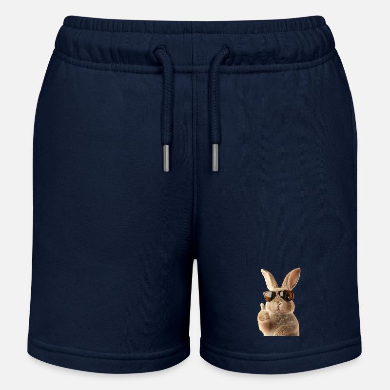 Lapin de Pâques mignon - Short de jogging enfant bio Stanley/Stella - bleu marine