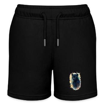 Panthère Aquarelle - Short de jogging enfant bio Stanley/Stella - bleu marine - Devant