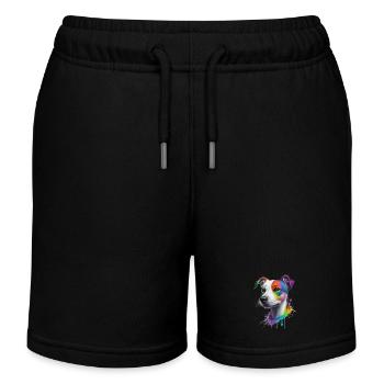 Jack Russel Terrier - Kinder Organic Joggingshorts Mini Bolter von Stanley/Stella - Navy - Vorne