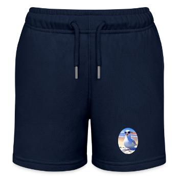 Cool seagull - Kids Organic Sweat Shorts by Stanley/Stella - navy - Front