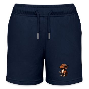 Dachshund, Dachshund Owner, Dachshund Lover, Dachshund - Kids Organic Sweat Shorts by Stanley/Stella - navy - Front